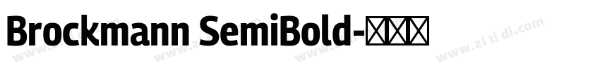 Brockmann SemiBold字体转换